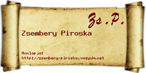Zsembery Piroska névjegykártya